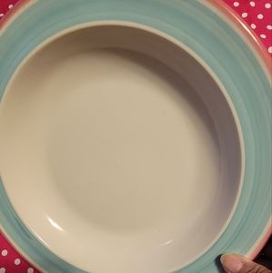 Sterling China medallion Lamberton. 11 5/8 dinner plate. Art deco pink.